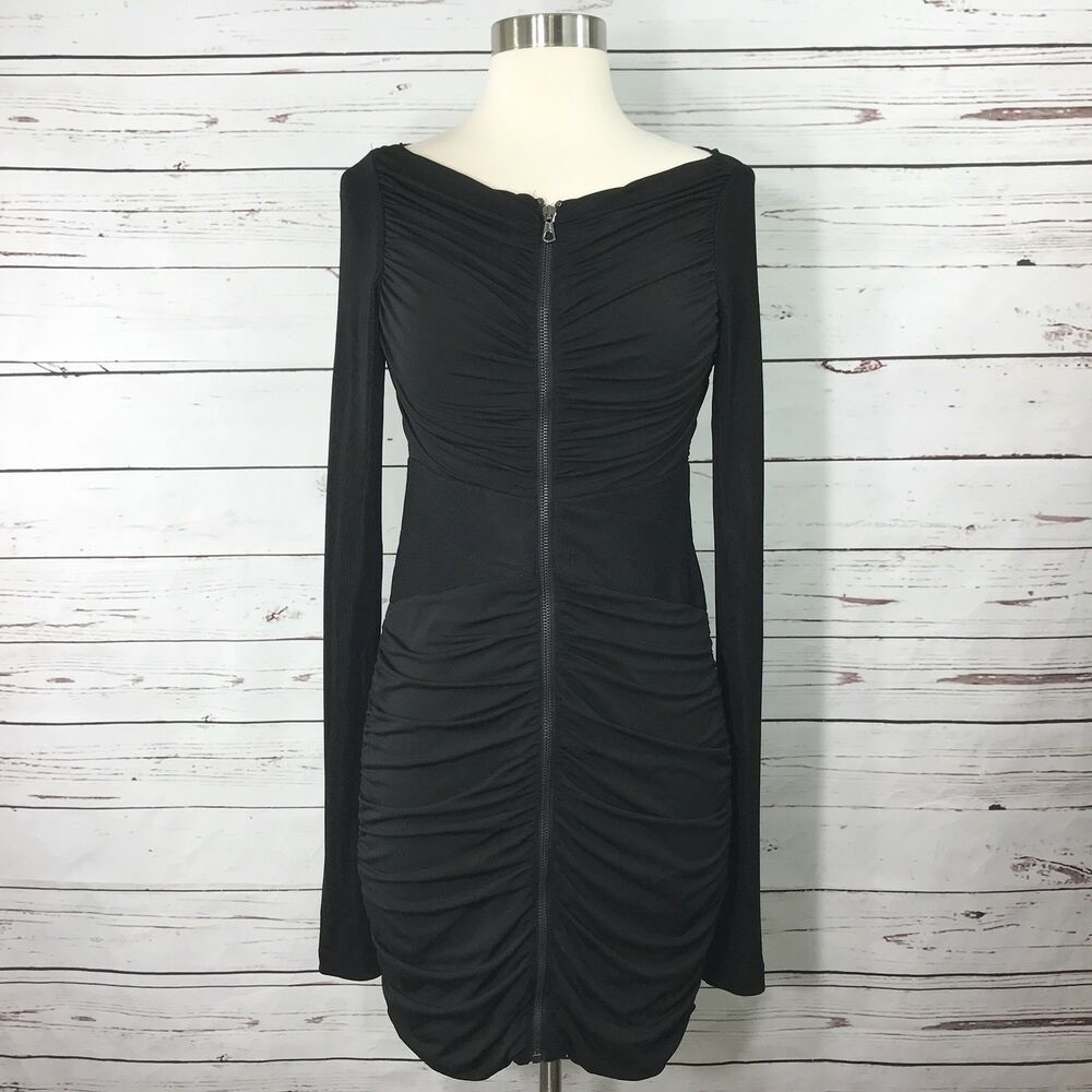 RAG & BONE Ruched Zip-Up Mini Dress